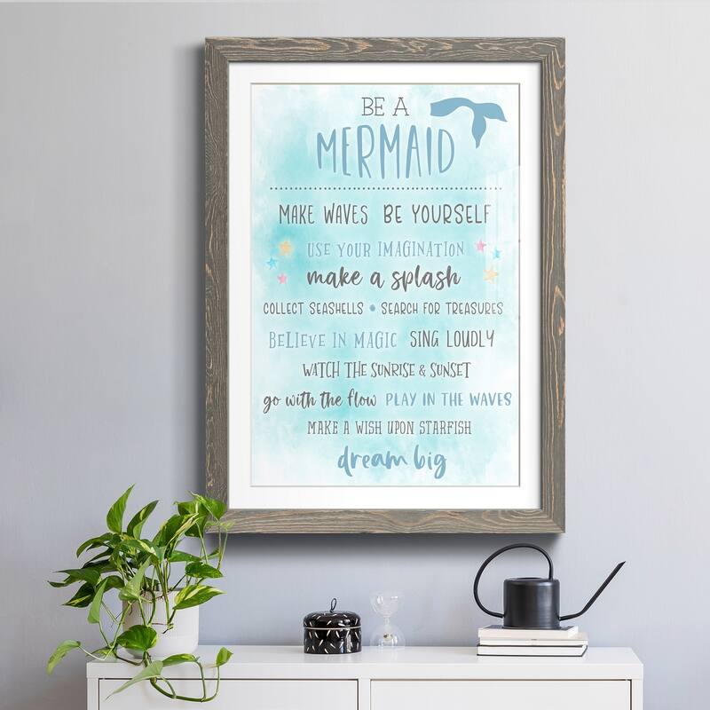 Be a Mermaid-Premium Framed Print - Ready to Hang