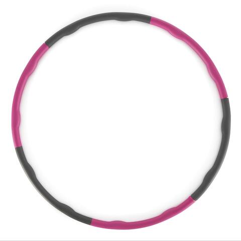 HolaHatha 900G 6 Piece Weighted Fitness Hula Hoop for Home Workouts and Toning - 3.15
