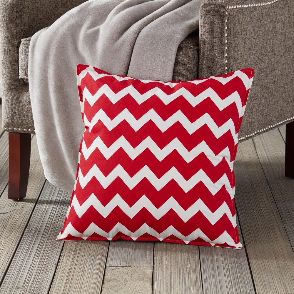 Chevron Cotton Canvas 20-inch Pillow
