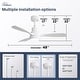 preview thumbnail 18 of 52, Sofucor 48 Inch Ceiling Fan with Light and Remote,Solid Wood Blades Low Profile,Smart Optional Work with Alexa/Google/App