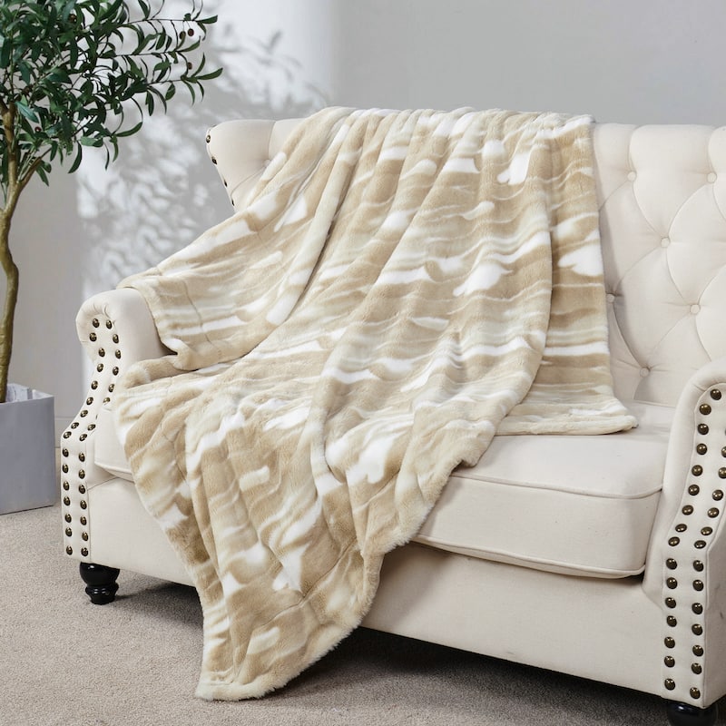 Home Soft Things Beaver FauxFur Throw