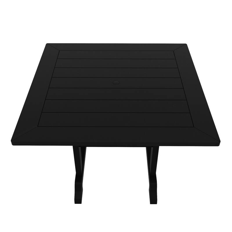 Laguna Hdpe All Weather Outdoor Patio Dining Set with Square Table, Arm Chairs (5-Piece Set)