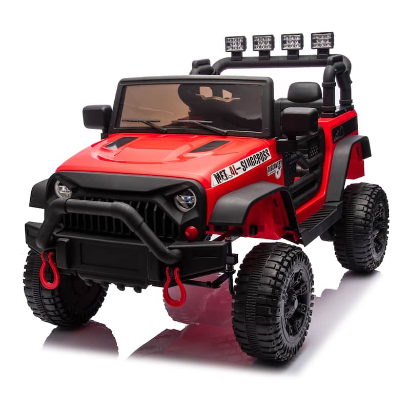 24V Kids Electric Ride-On Car for Ages 3+, Remote Control with 400W Motor & Bluetooth - Red