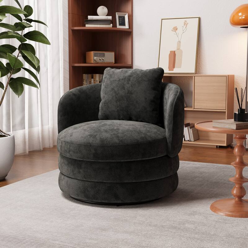 30"W Modern Upholstered Armchair,Accent Chair with a Pillow