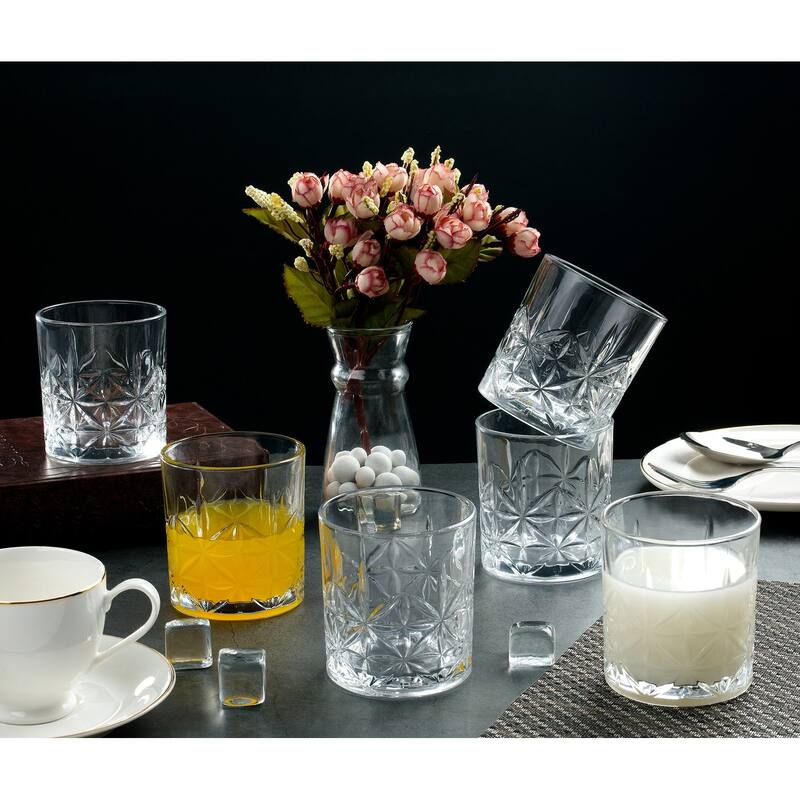 Lorren Home Trends 11 OZ Double Old Fashion Glass, Set of 6