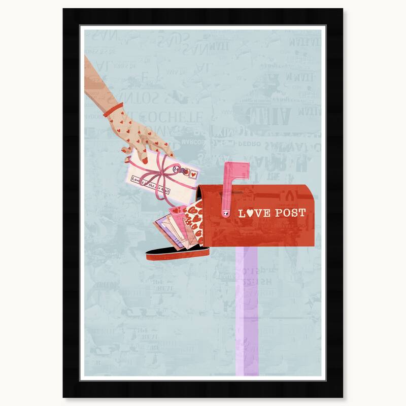 Wynwood Studio Prints Fashion Glam Love Post Red Wall Art