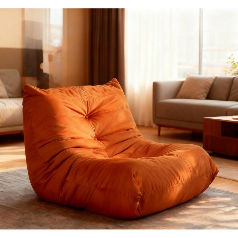 Button-Tufted Accent Chair Bean Bag Chair / Living Room Lazy Sofa Lounge Chair Reading Chair
