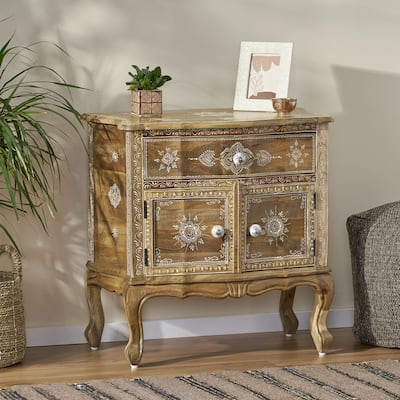 Culloden Indoor Mango Wood Handcrafted Cabinet by Christopher Knight Home