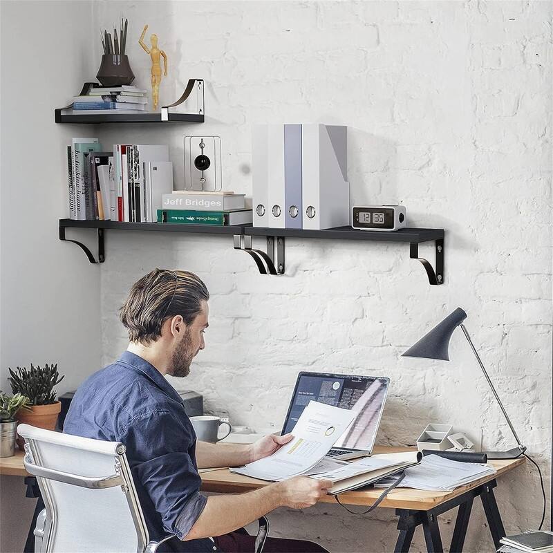 Wall Shelves Set of 3 - 16.4"D x 5.9"W x 0.7"H