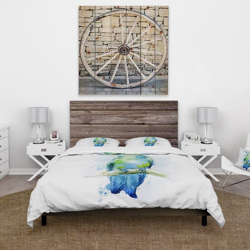Designart 'Colibri Bird' Traditional Duvet Cover Set