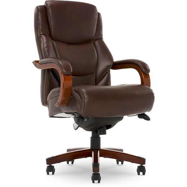 La-Z-Boy Delano Big & Tall Executive Office Chair, Mahogany Wood