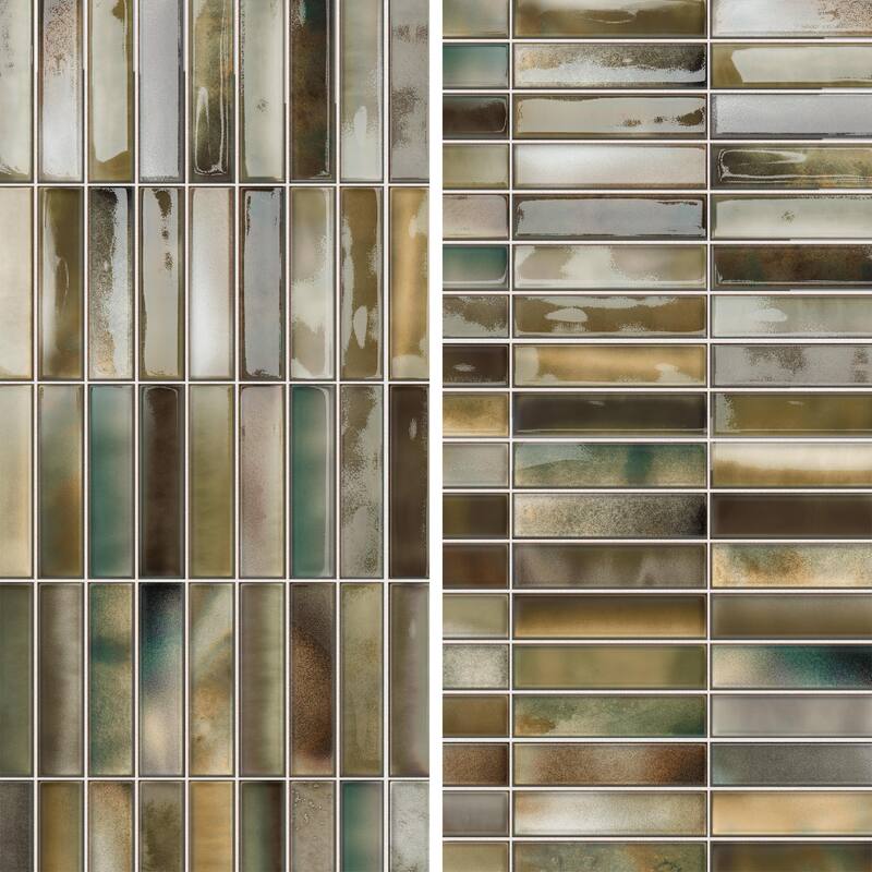 Merola Tile Borealis Green 5-7/8" x 11-3/4" Ceramic Wall Tile