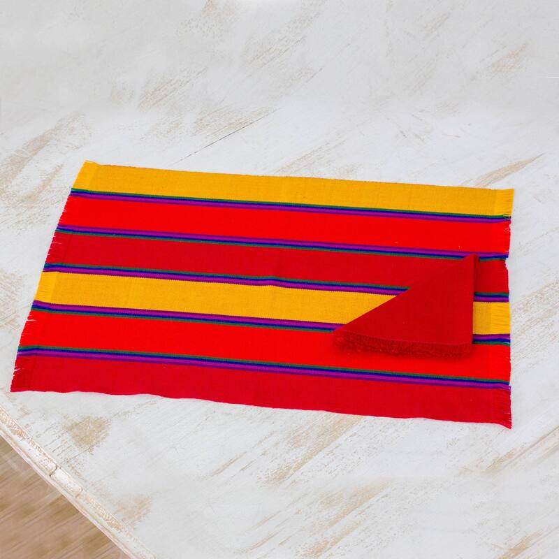 Novica Handmade Country Sunset Cotton Placemats And Napkins (Set Of 6)