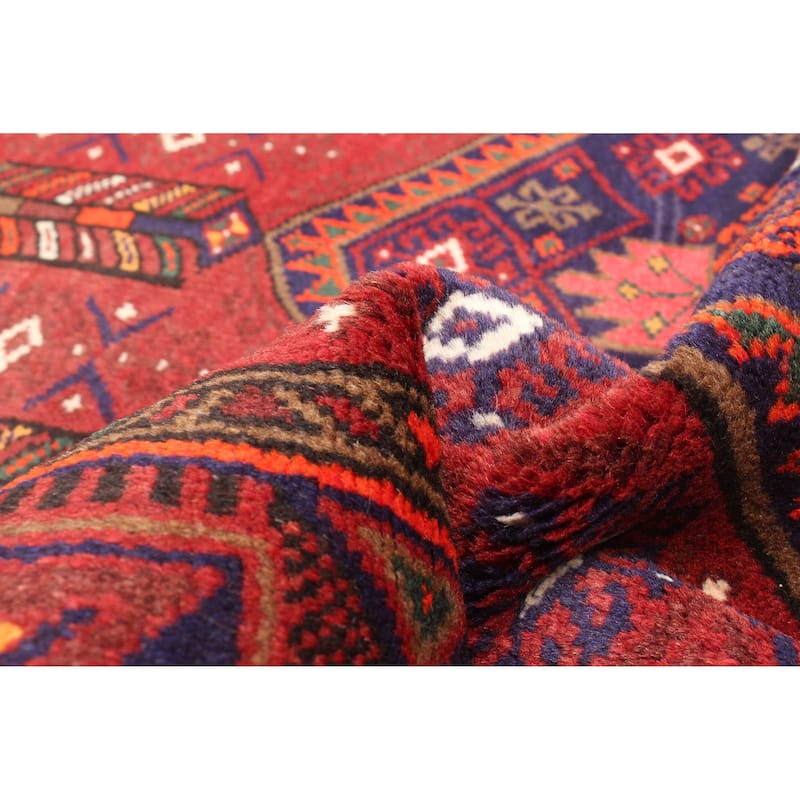 ECARPETGALLERY Hand-knotted Andelz Red Wool Rug - 4'2 x 6'4