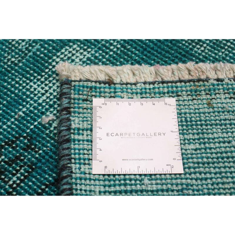 ECARPETGALLERY Hand-knotted Color Transition Teal Wool Rug - 8'10 x 12'4