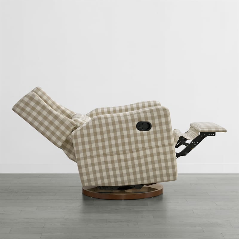 Lincoln Manual Swivel Glider Recliner with Lumbar Pillow