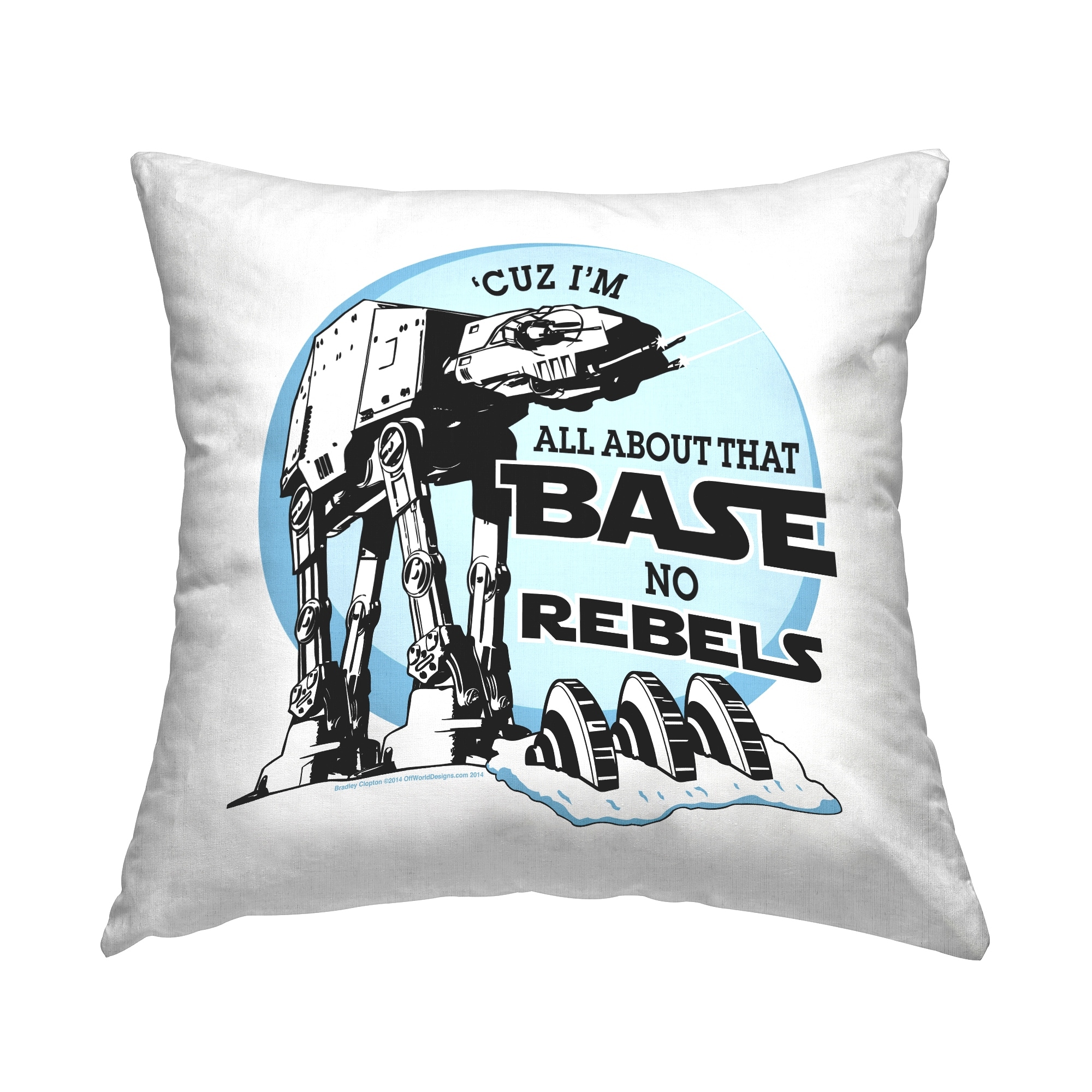 Stupell No Rebels Robot Phrase Decorative Printed Throw Pillow Design by Off World Designs