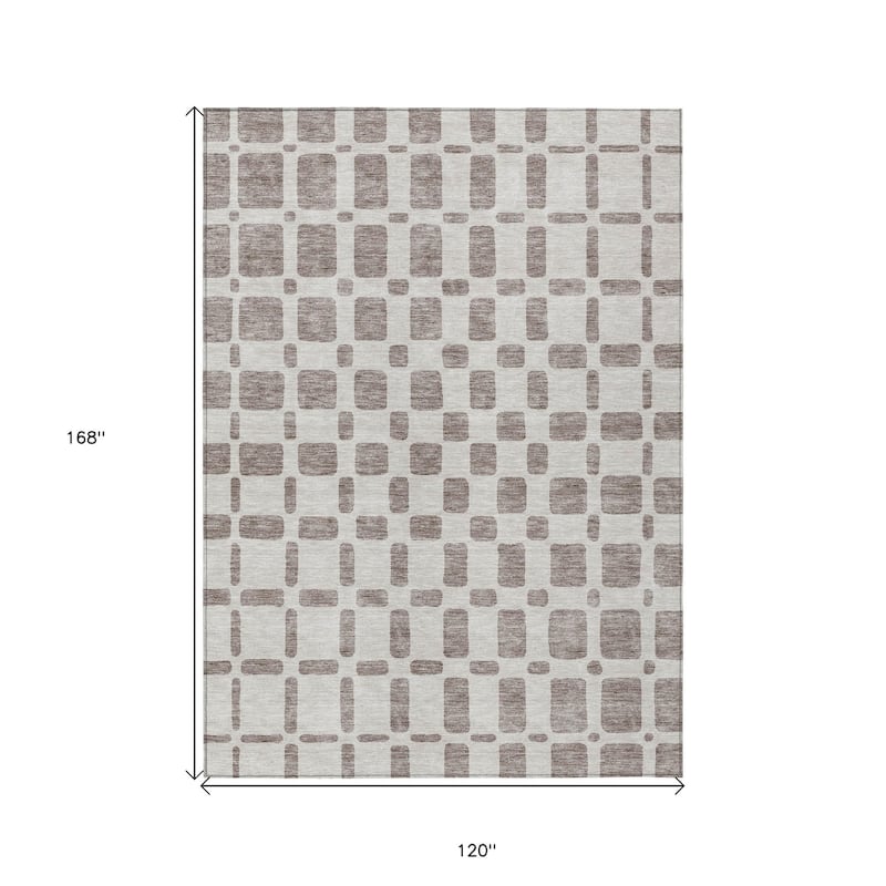 HomeRoots Geometric Transitional Rectangle Outdoor Rug