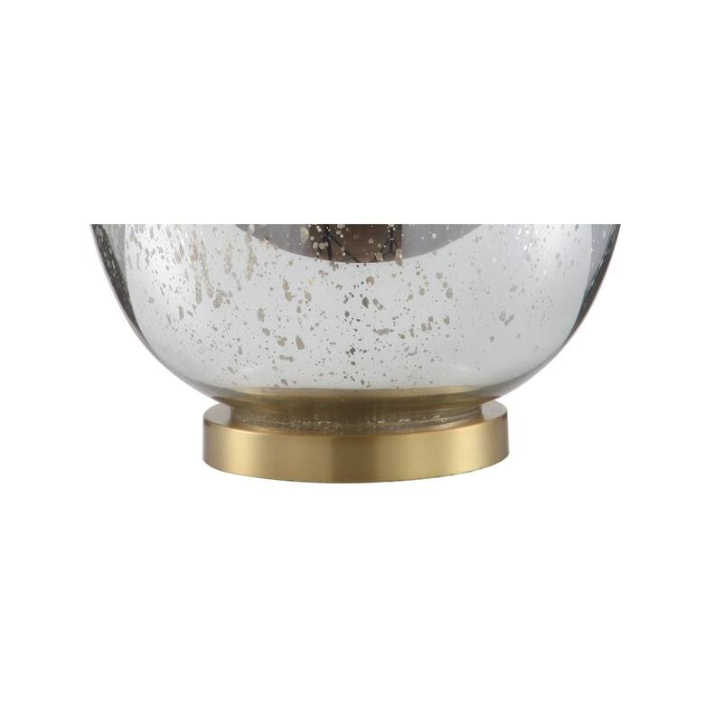 Rae 30.75" Glass/Metal LED Table Lamp, Mercury Silver by JONATHAN Y