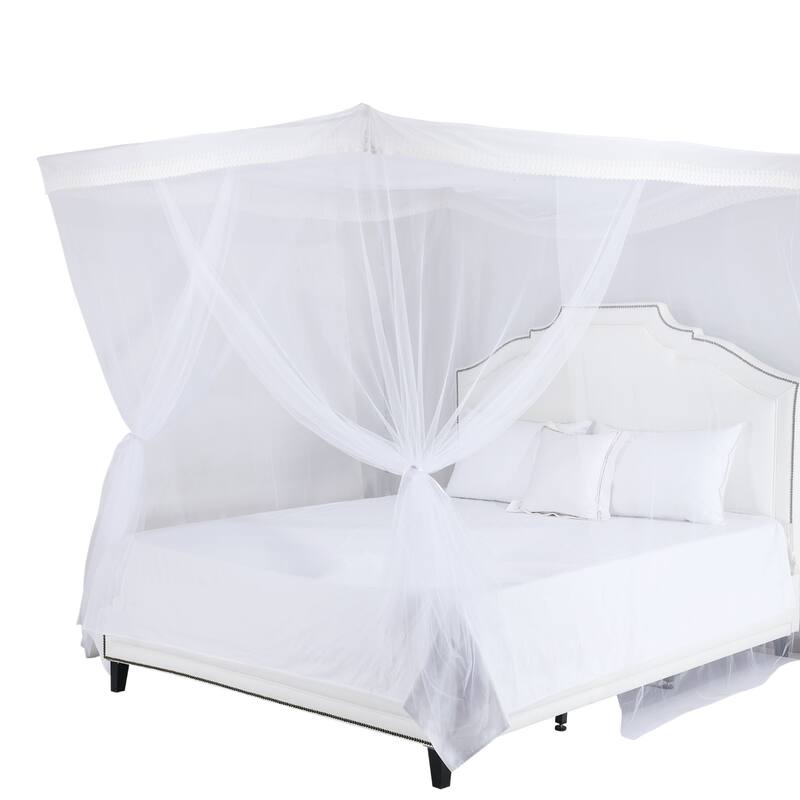 Sheba 4-Post Hanging Sheer Mosquito Bed Canopy