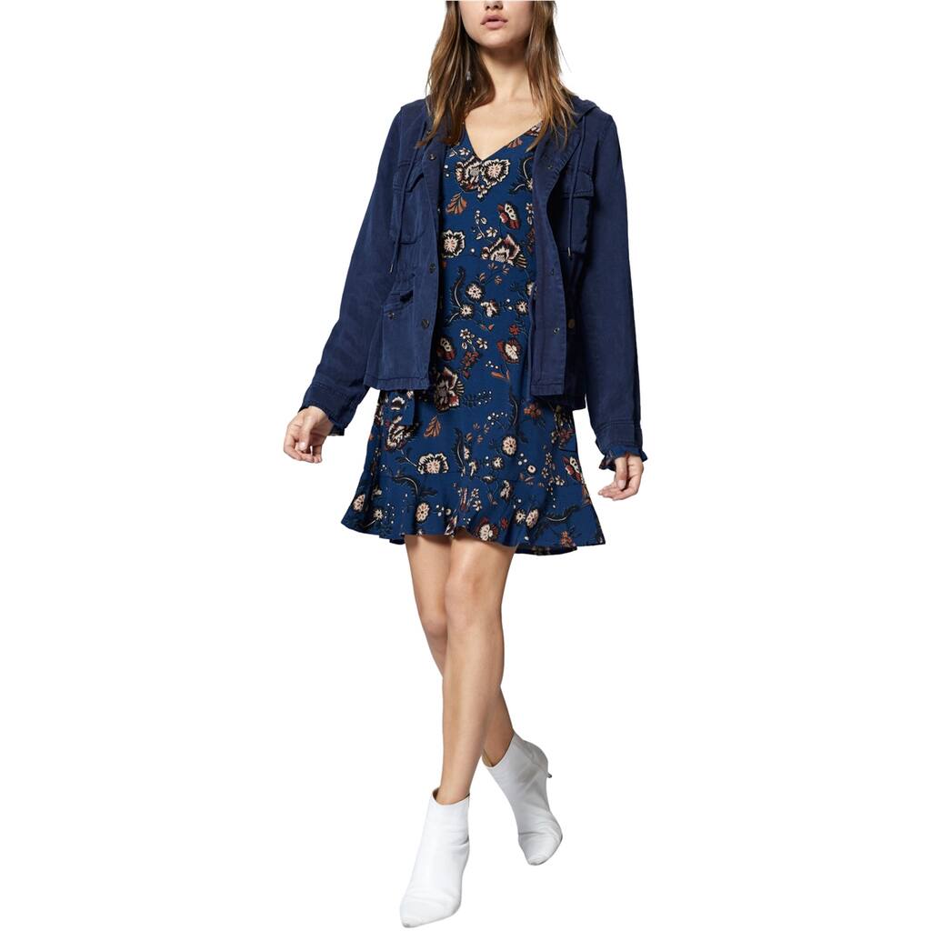 Sanctuary Clothing Womens Harvest Moon Flounce Dress, Blue, X-Small