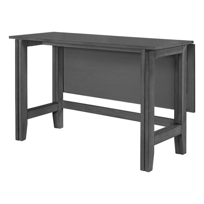Rustic Drop-Leaf Dining Table – Space-Saving Farmhouse Design with Extendable Wood Top‌ - 47.00in. W X36.00in.DX30.00in. H
