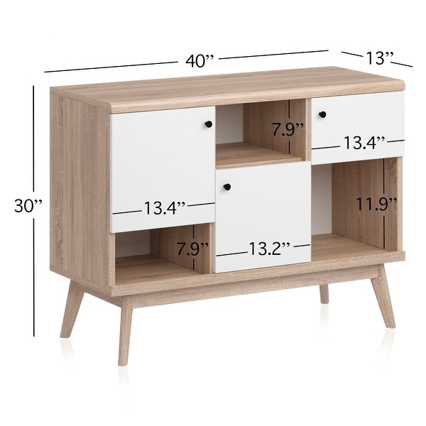 Living Skog TV Stand Media Console Mid-century Beige