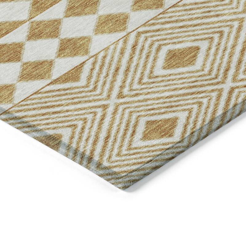 HomeRoots Geometric Transitional Rectangle Outdoor Rug