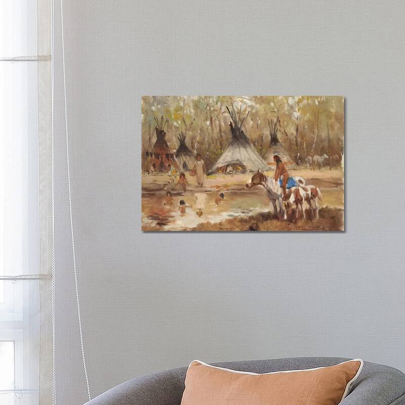 iCanvas "Sioux Camp" by Ernest Chiriacka Canvas Print - 18x26x1.5