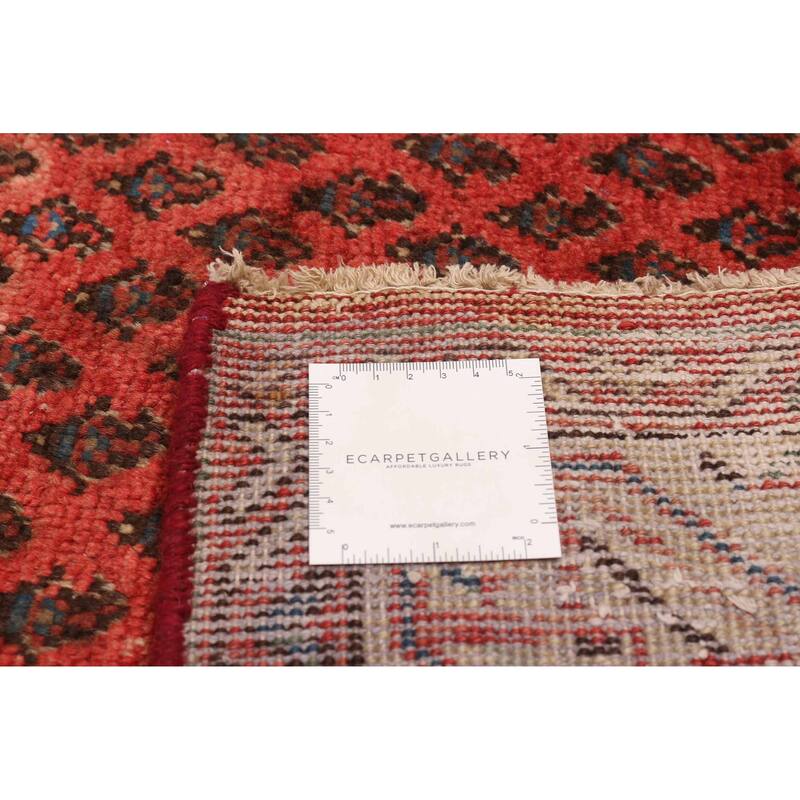ECARPETGALLERY Hand-knotted Andelz Red Wool Rug - 3'6 x 10'1