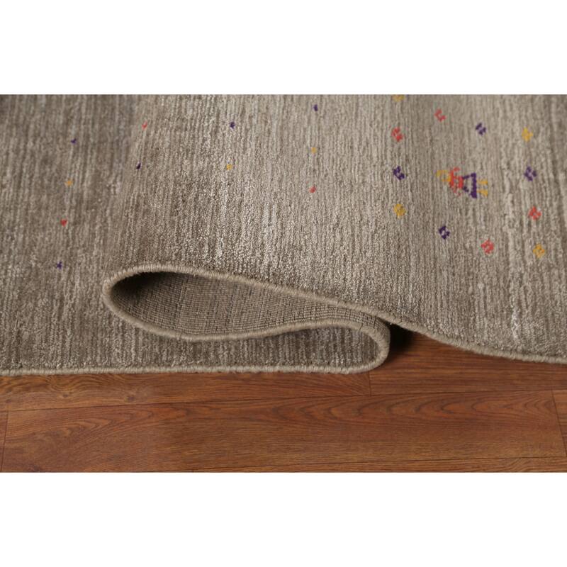Gabbeh Indian Rug Hand-Knotted Wool Carpet - 8'5"x 9'8"