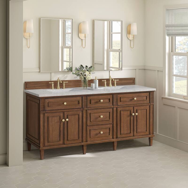 James Martin Vanities 424-V72-FEJP Lorelai 72" Free Standing Double
