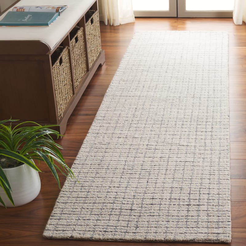 SAFAVIEH Handmade Ebony Midori Modern & Contemporary Wool Rug