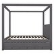 preview thumbnail 18 of 33, Wood Canopy Bed Frame with Trundle & 3 Storage Drawers