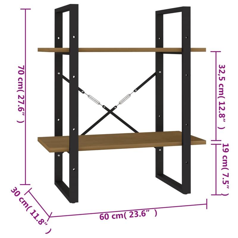 vidaXL Bookshelf Book Cabinet Shelving Unit for Living Room Engineered Wood