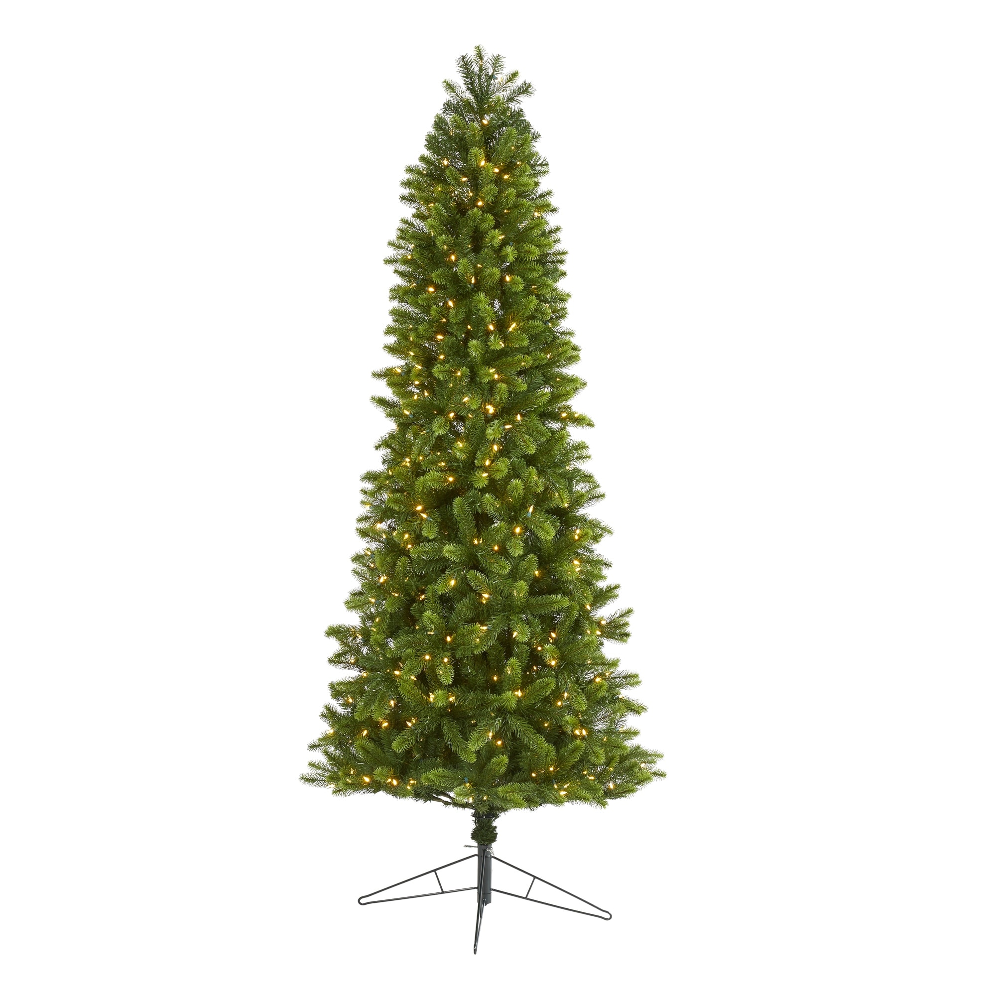 8' Slim Virginia Spruce Christmas Tree with 600 LED Lights - Green