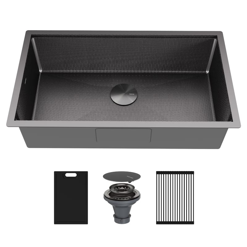 Karran USA HSU3219SB Matrix 32" Undermount Single Basin Stainless - Gunmetal Grey