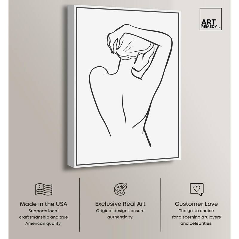 Woman in Contour Canvas by Art Remedy