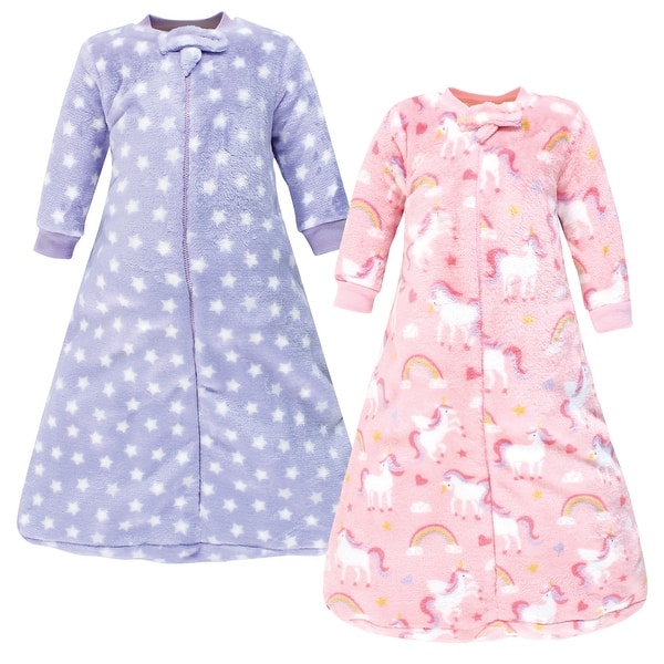slide 1 of 1, Hudson Baby Infant Plush Long-Sleeve Sleeping Bag, Sack, Blanket, Celestial Unicorn, 0-9 Months - Celestial Unicorn - 0-9 Months 0-9 Months - Celestial Unicorn