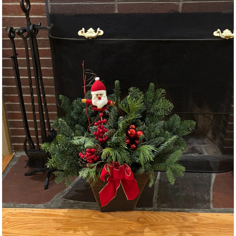 6" Christmas Santa on 11" Pick, Set of 6