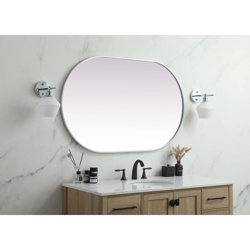 Elegant Lighting MR2A3048 Asha 30" W x 48" H Oval Framed Bathroom