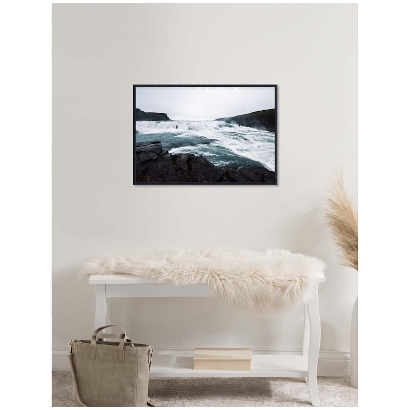 Kate and Laurel Sylvie Slated Waters Framed Canvas by Alicia Abla