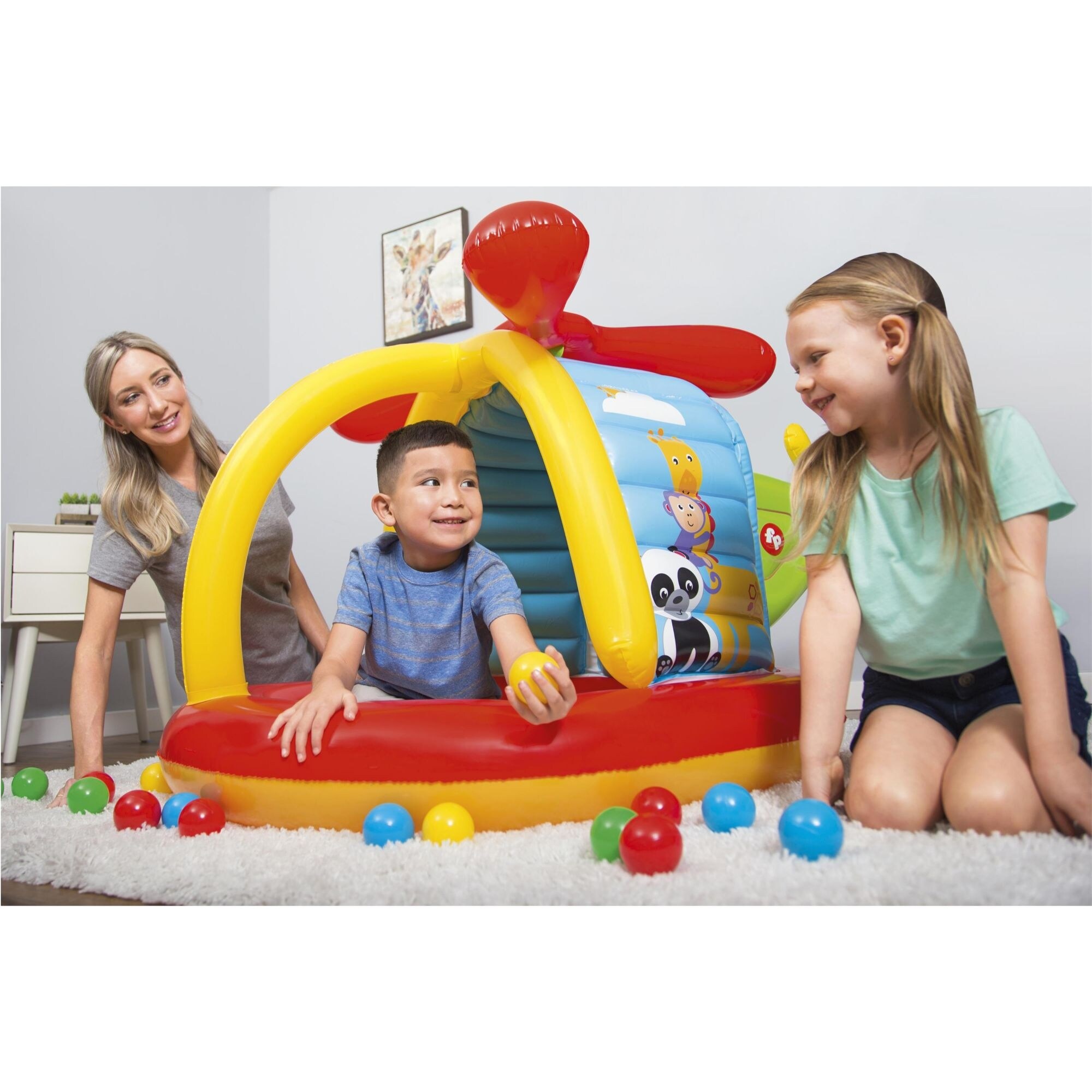 Fisher Price 61 x 40 x 36 Inch Helicopter Ball Pit On Sale Bed