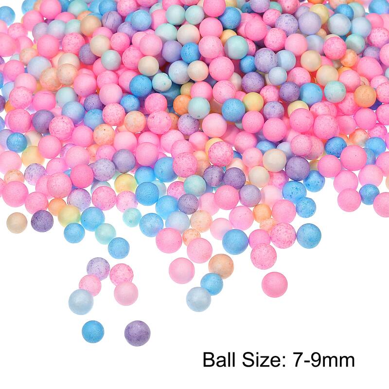 Foam Beads Foam Balls for DIY Craft Decoration, 1 Pack Approx 8000pcs - Assorted Color - 7-9mm