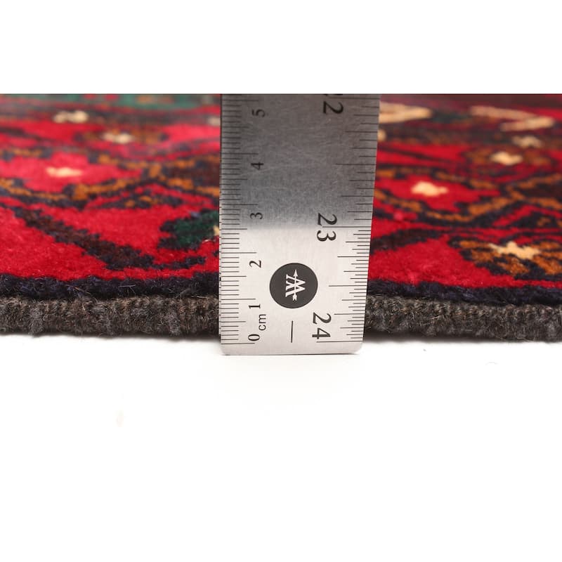 ECARPETGALLERY Hand-knotted Teimani Red Wool Rug - 3'7 x 6'7