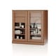 preview thumbnail 36 of 47, Palace Imports 100% Solid Wood Short Clear Glass Bathroom Storage Cabinet with 2 Drawers, 32" W x 35.75" H