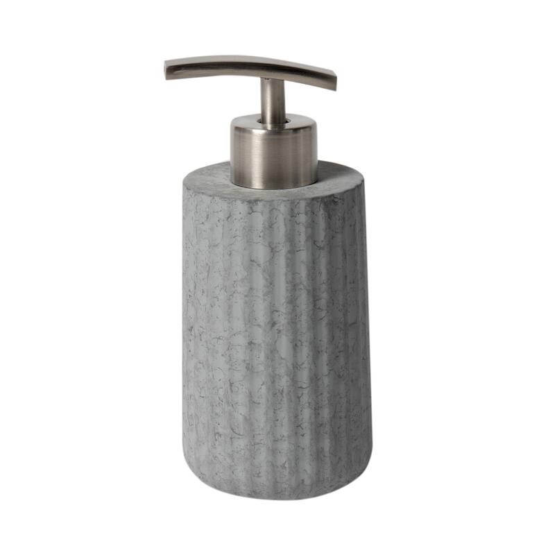 ALFI brand 5 Piece Solid Concrete Gray Matte Bathroom Accessory Set - Grey