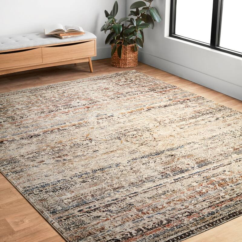 Alexander Home Morisa Collection Traditional Inspired Area Rug - 2'10" x 8'0" - Taupe/ Multi - Runner/Rectangle
