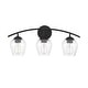 preview thumbnail 15 of 16, Trade Winds Hannah 3-Light Bathroom Vanity Light Matte Black
