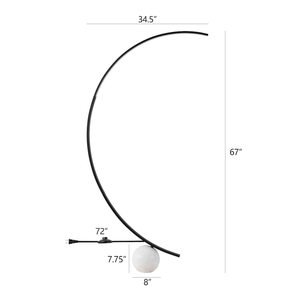 SAFAVIEH Couture Krysandra Marble Floor Lamp - 30"W x 8"D x 70"H